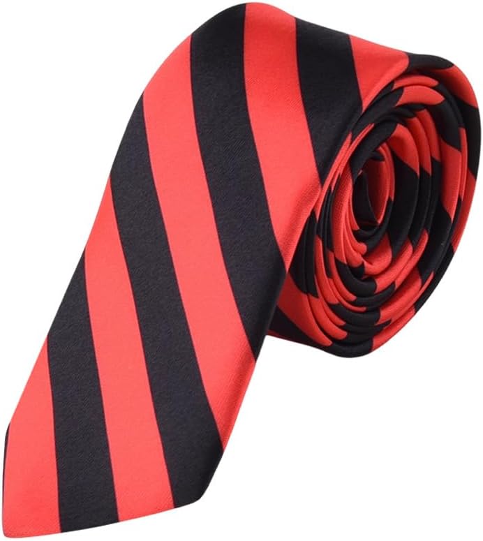 Sdopbinbin Black And White Red Striped Tie Green Blue And Black Necktie Halloween Ties for Male Cosplay Wedding Tie for Men - Image 1